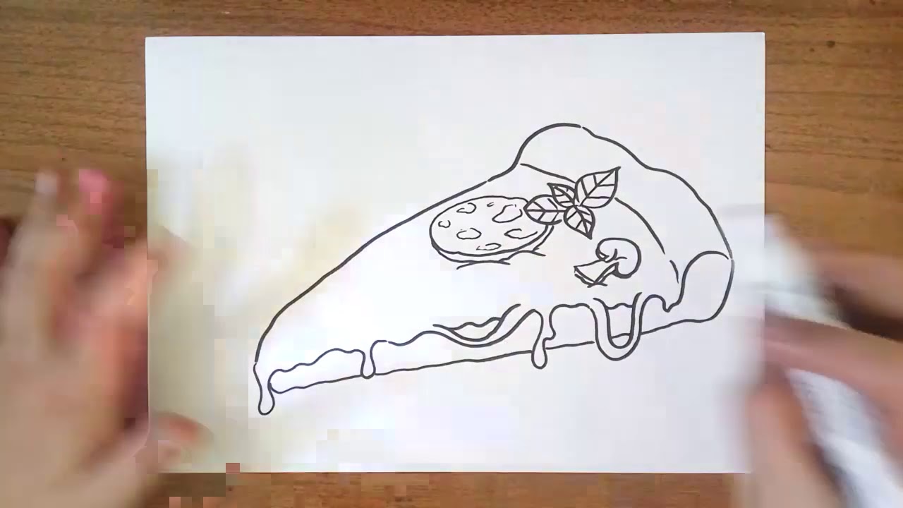 🔴 How to Draw Pizza | كيفية رسم البيتزا - YouTube