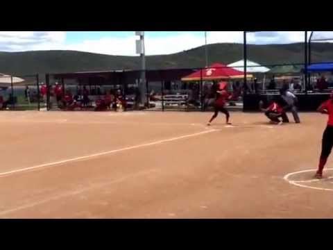 Corissa Sweet firecrackers 03 gets base hit up the middle to start of 