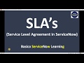 SLA in ServiceNow , Servicenow SLA configuration | ServiceNow Training Videos