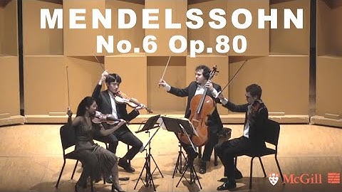 Stelios Quartet | Mendelssohn String Quartet No. 6 Op. 80 in F minor: I. Allegro vivace assai (Live)