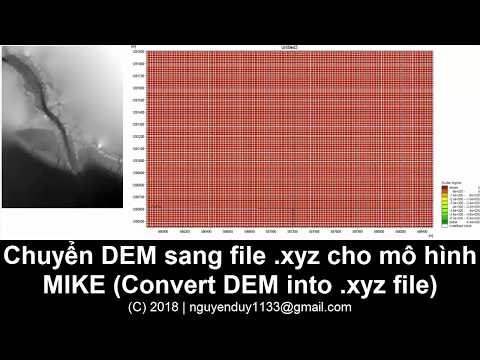 [MIKE] Chuyển DEM sang file .xyz (Convert DEM into .xyz file)