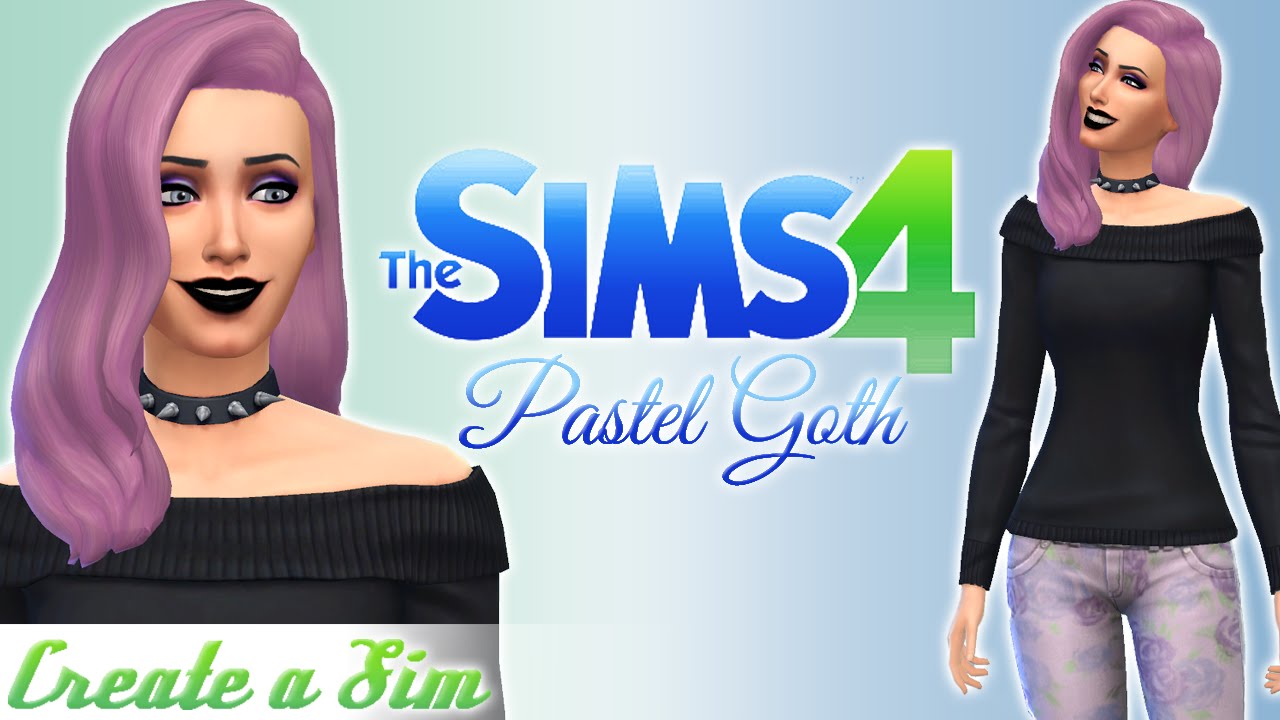 Sims 4: Create A Sim Demo - Pastel Goth (Circe Wright) - YouTube