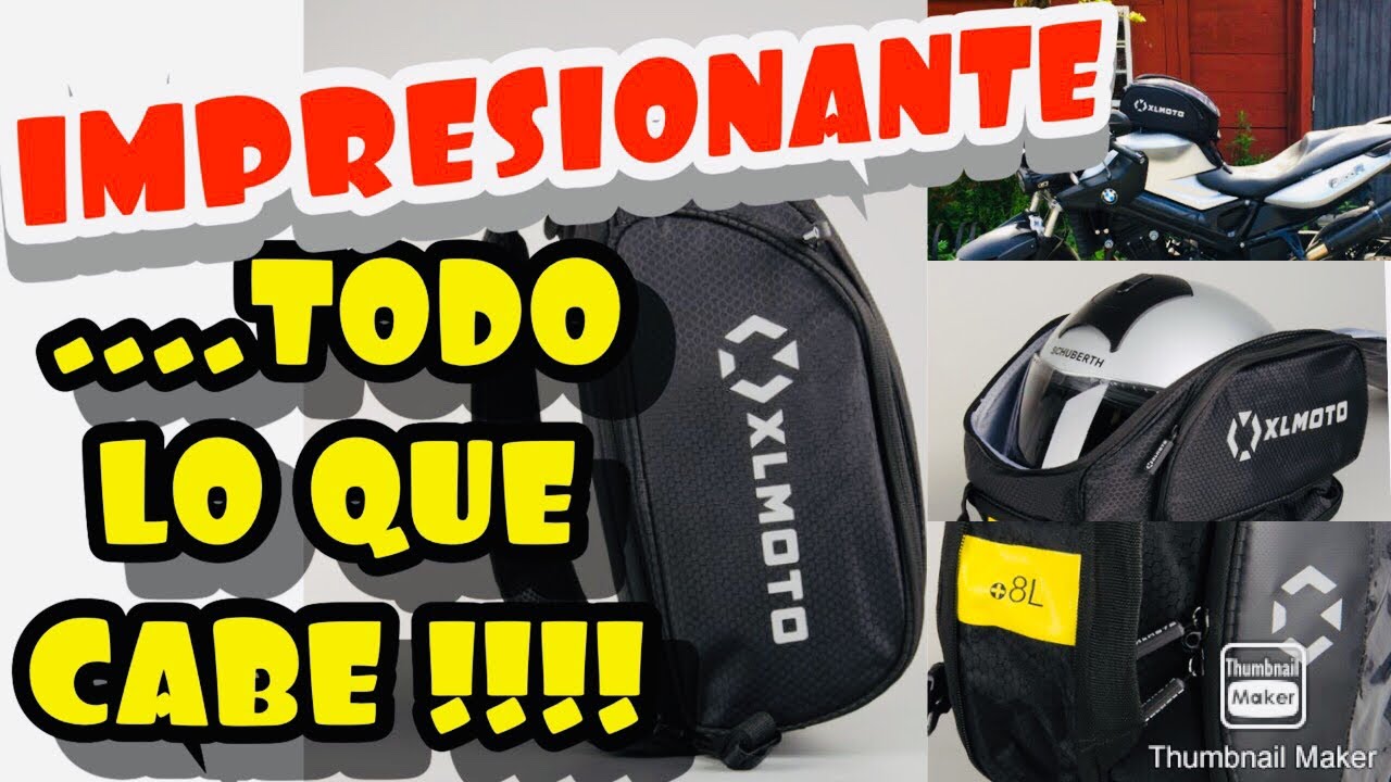 Como es la BOLSA DE MOTO SOBREDEPOSITO ( sobre tanque ) de XLMOTO - YouTube