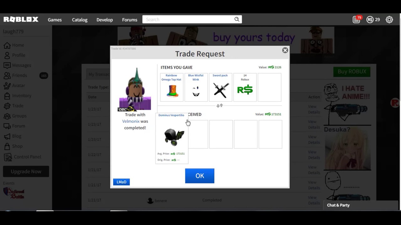 This Guy Traded Me Dominus Youtube - videos matching i traded my dominus away roblox revolvy