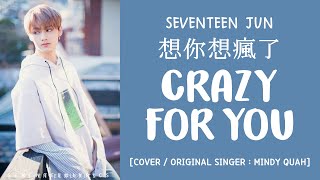 Video thumbnail of "[LYRICS/가사] SEVENTEEN (세븐틴) JUN - 想你想瘋了 (Crazy For You) [COVER]"