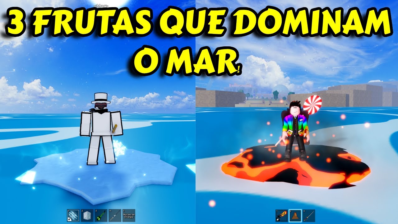 Peguei TODAS AS FRUTAS INCOMUNS DO BLOX FRUITS NO 3 SEA. Roblox. 