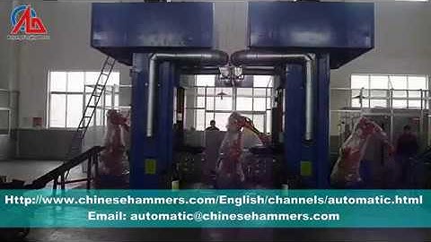 Automatic forging press line produce  planet gear with robot