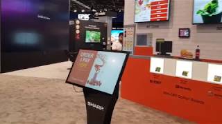 Touch screen Sharp digital menu board ordering solution by NoviSign
