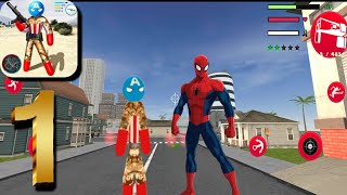 Army Capitaine american Stickman Rope Hero Gangster Vegas City Crime #1 Android Gameplay screenshot 4