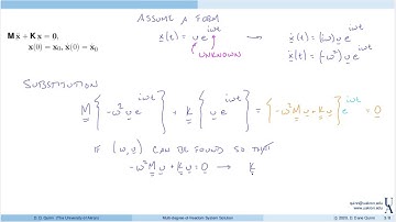 UA - MECE 431: Solutions for Multi-degree-of-freedom Systems