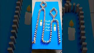 Candle Shape Jenga Chain Reactions 🕯️🕯️ #shorts #jenga #chainreaction