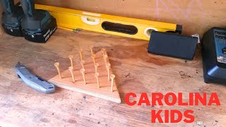 Making a Peg Game - Carolina Kids - Cracker Barrel Game #DIY