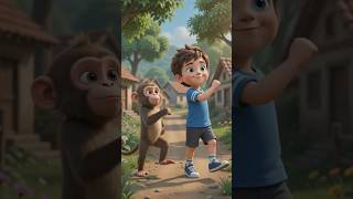 👀Boy & Monkey's Unbreakable Friendship 🐒👦 #youtubeshorts #trendingshorts #virelshorts