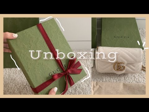 [ Unbox & What's fit in this bag ? ] 🎁🎄 มินิรีวิว ' GUCCI ' Marmont Super Mini ^^