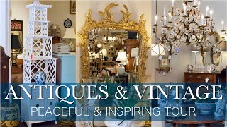 Elegant Antiques & Luxury Vintage Interior Design Shop Walking Tour! Furniture, Home Decor  Spring!