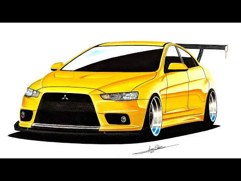 Lancer Evolution X - Speed Drawing by: Luan Carlos