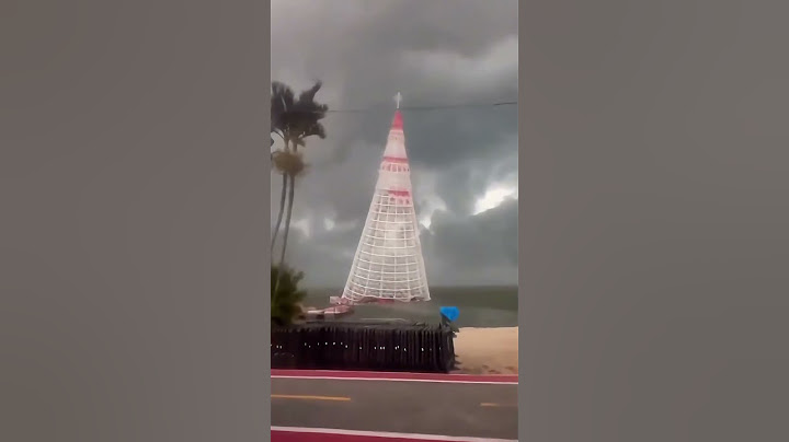 Árvore de Natal flutuante cai em Maricá durante tempestade, deixa um morto e dois deridos