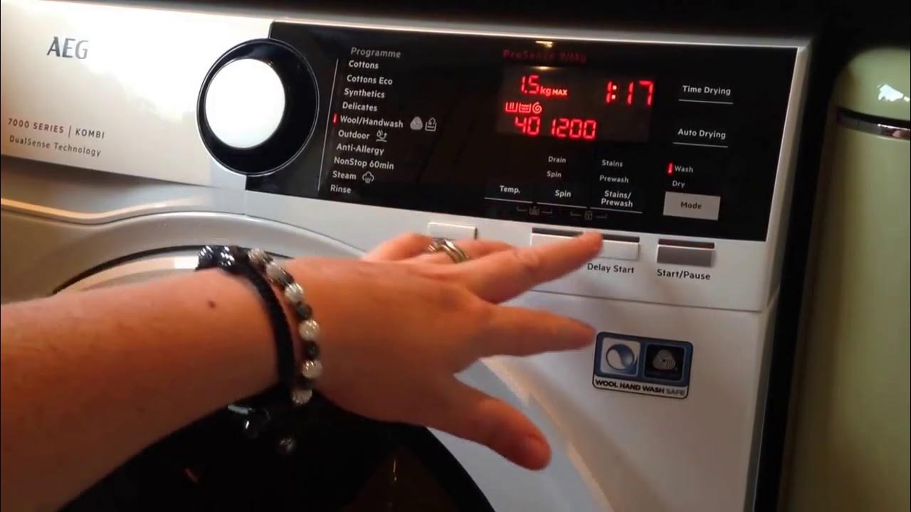 Aeg 7000 Series L7Wee961R - 9Kg/6Kg Washer Dryer 1600Rpm - Intelligent Dual  Sense Technology - Youtube