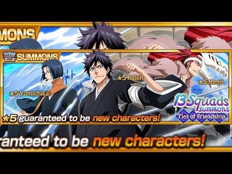 Bleach Brave Souls: Summons 13 Squads!!! Renji Yumichika e Kaien gameplays!!! Gacha 3% chegando!!! - Omega Play