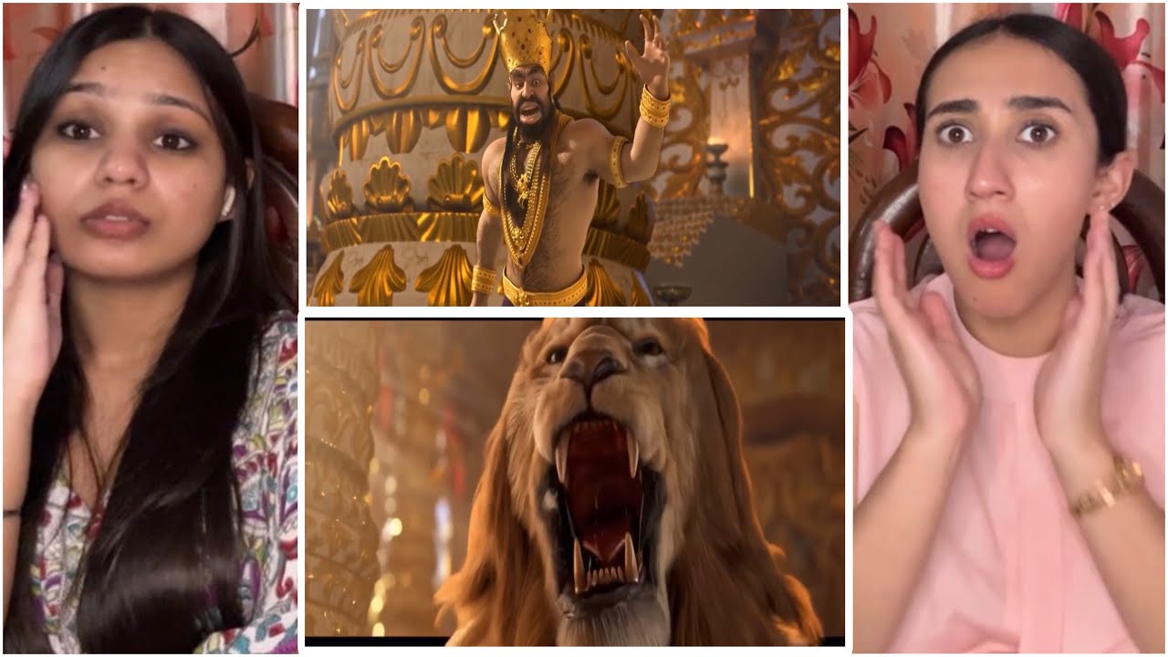 Махаватар Нарасимха ВИШНУ ОБРАЩАЕТСЯ В НАРСИМХУ Реакция сцены |