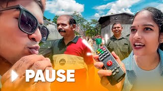 FUNNY PAUSE CHALLENGE with Family !! A full day Film Family Trip 😂