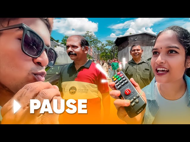 FUNNY PAUSE CHALLENGE with Family !! A full day Film Family Trip 😂 class=