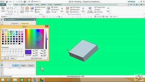 Visualization command ,change background in nx