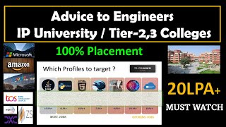 2023 | Advice For B-Tech Engineers | IP University | Tier 2, 3 Colleges | Which profiles to Target?