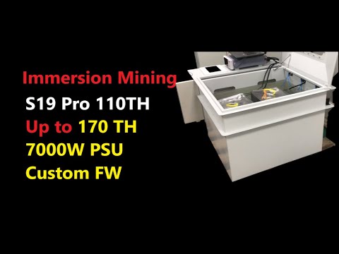 Immersion cooling system for mining btc liquid cooled #AntminerS19 Pro 165TH