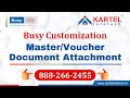 Master/voucher Documents Module - Busy Accounting Software Customization