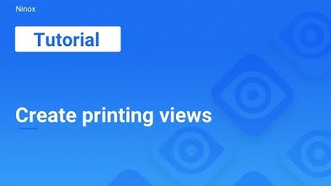 Printing Tables with Ninox