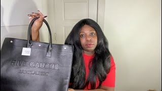 SAINT LAURENT RIVE GAUCHE LINEN BAG UNBOXING