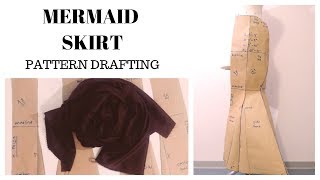 How to Draft Pattern | Mermaid Skirt/6 Panel Skirt (Part I)