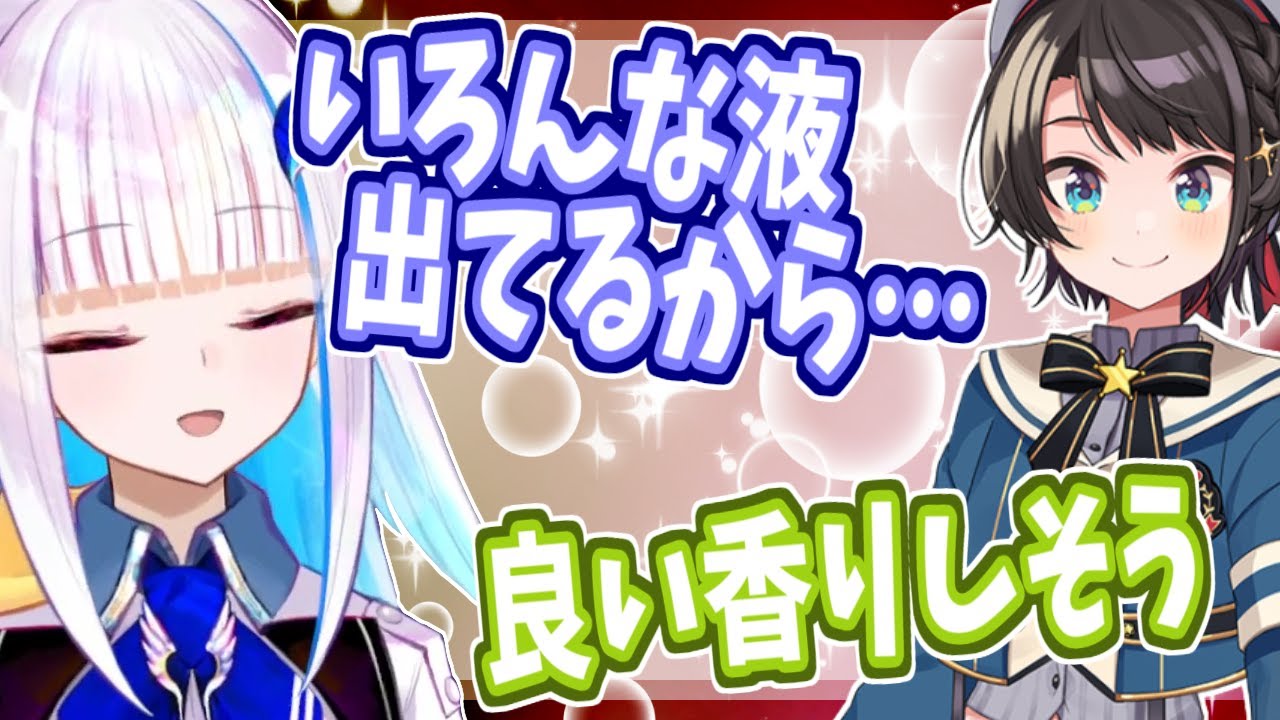 配信中に身体から出る液の話で盛り上がるリゼ様とスバルさん【にじさんじ・ホロライブ】