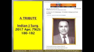 Dr Ramakrishna HK: Scientific temperament, Research and Indian surgeon