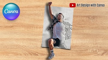 Canva Tutorial | Photo Manipulation in Canva Pro | 3D Pop Out Sketch Effect