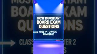 Important Questions of Class 10 Polynomials chapter 2
