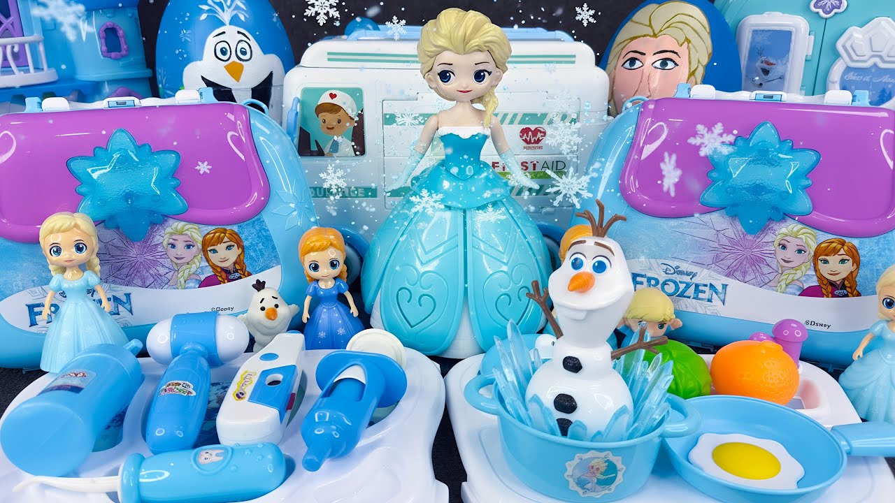 Ultimate Disney Elsa Frozen Ice Kitchen & Doctor Collection❄️ Satisfying Unboxing ASMR