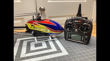 Align Trex 470LM radio settings on the Spektrum DX9