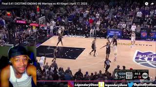 CURRY........ Reacting To The Final 5:41 EXCITING ENDING #6 WARRIORS vs #3 KINGS Reaction!