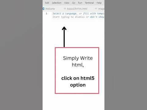 Create HTML file skeleton in one click #shorts #html #css #javascript # ...