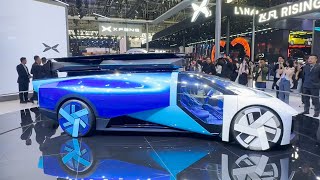 Appreciating the Xpeng flying car, featuring live demonstration of wing folding - Beijing Auto Show