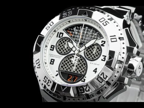 Invicta 17468 50mm Reserve Excursion Twisted Metal Dial Swiss Chronograph Bracelet Watch