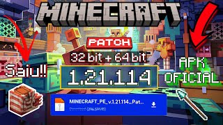 SAIU!! Minecraft PE 1.21.114 OFICIAL PATCHED ULTIMA ATUALIZAÇÃO.