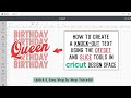 Learn How To Create A Knockout Text In Cricut Design Space using the Offset And Slice Tools