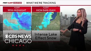 Snow may fall at 3 inches per hour early Monday
