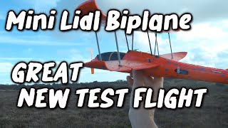 My Mini Lidl  DIY Cheapo  RC Biplane gets a BLISTERINGLY GOOD TEST FLIGHT!