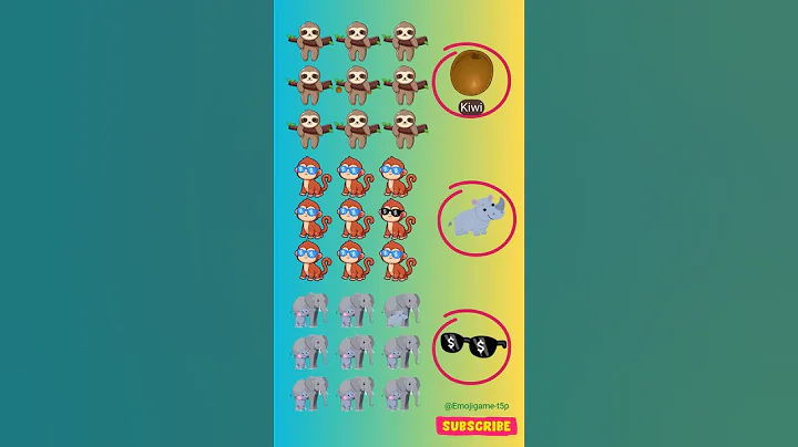🐒🐘 Spot the odd emoji out! #emoji #gaming #monkey #emojichallenge #trending #gameplay #shorts