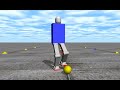 簡単な原理でバランスを取る二足歩行ロボット (A bipedal robot that balances with a simple principle.)