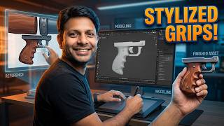 How to Model a RPG Grip in Blender from Scratch (STYLIZED)